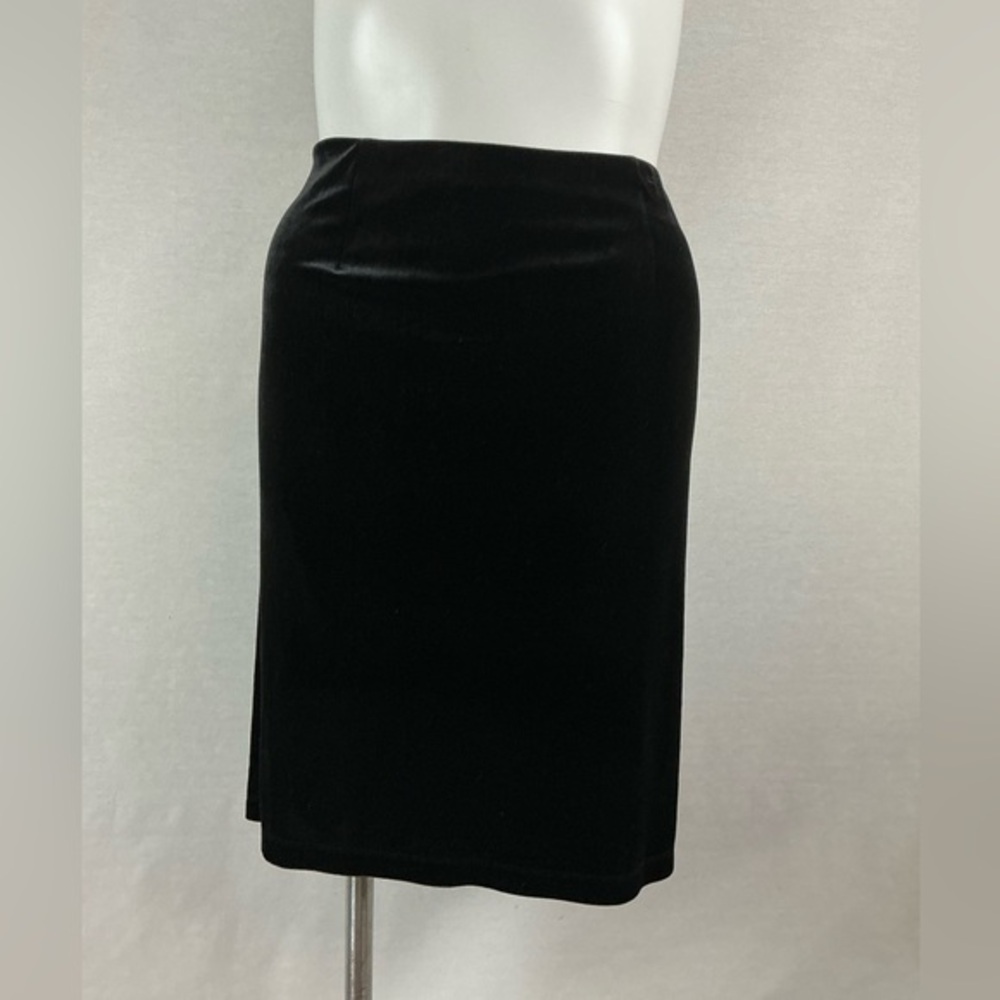 J. Jill Black Velvet Midi Skirt